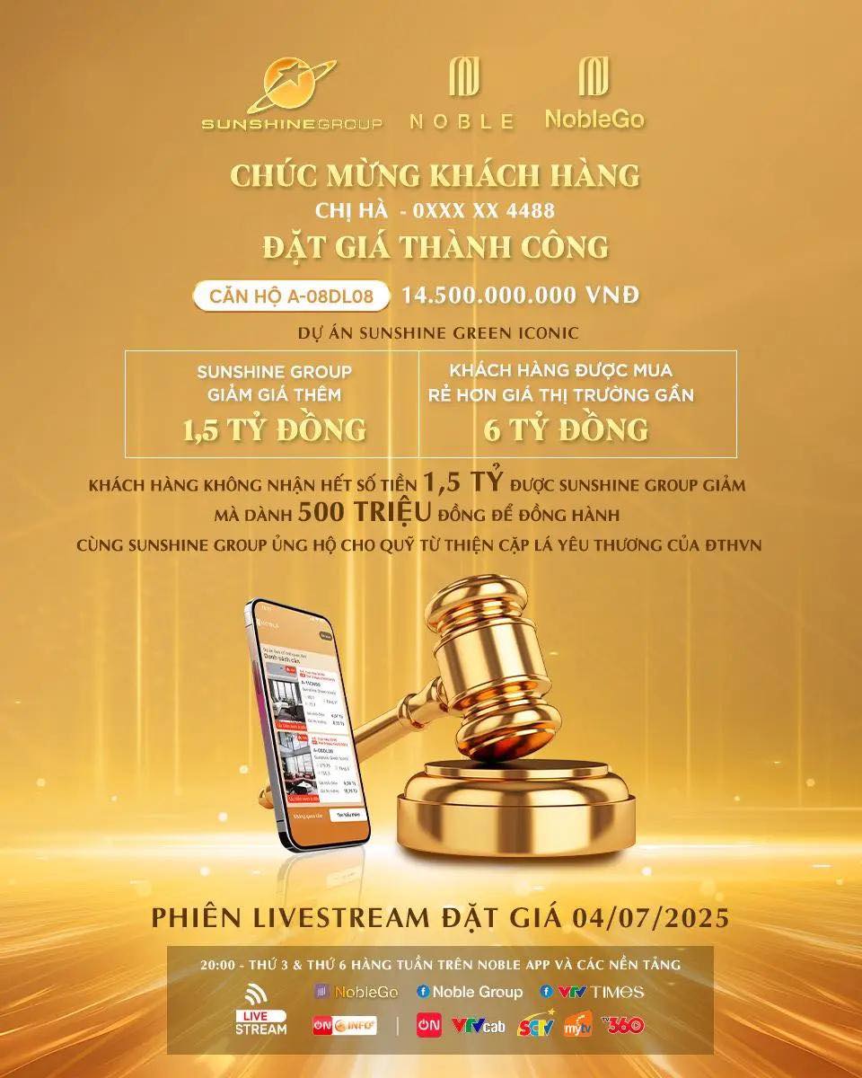 KẾT QUẢ PHIÊN LIVESTREAM NOBLEGO SỐ 02: TUYỆT TÁC DUPLEX ĐÃ TÌM THẤY CHỦ NHÂN XỨNG TẦM!