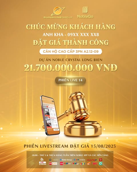 KẾT QUẢ NOBLEGO #14: “TƯ DINH GIỮA LÒNG THÀNH PHỐ” ĐÃ TÌM THẤY CHỦ NHÂN MỚI!