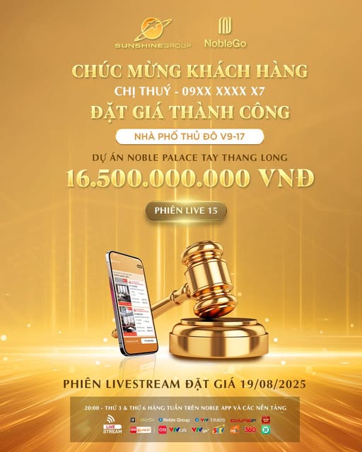 KẾT QUẢ NOBLEGO #15: “SIÊU PHẨM NHÀ PHỐ THỦ ĐÔ” ĐÃ TÌM THẤY CHỦ NHÂN MỚI!